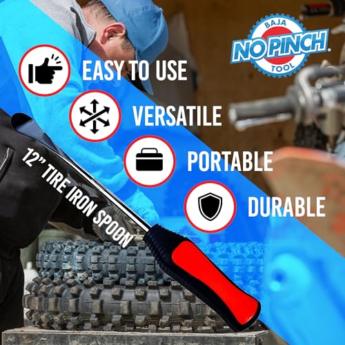12 inch Tire Iron Spoon | Lever Tool Kit | Professional Tire Changing Tool for Enduro Motocross | Motorcycle | Dirt Bike | Dura-Grip | Easy-to-Use for Safe & Quick Tire Repair | Dirt bike Tire Spoons - size: 12 Inch Tire Spoon