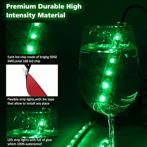 SUNPIE Motorcycle Underglow LED Light Kit 16 Pieces with Smart Brake & Turn Signal Sync 12V IP67 Waterproof RGB Neon Glow Enhanced Night Riding Safety for Harley Kawasaki Suzuki Indian All Motorcycles - color: RGB-16PCS Update