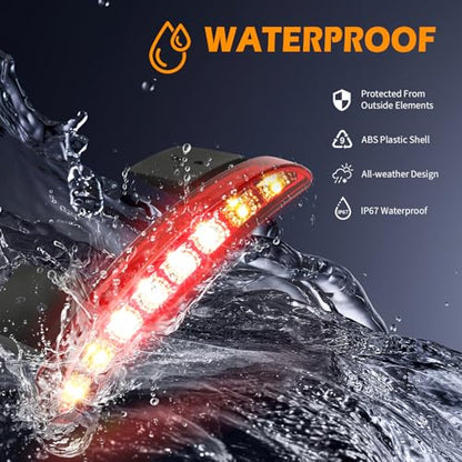 Rich Choices Motorcycle Chopped Rear Fender Edge LED Brake License Plate Tail Light Stop Running Light Turn Signal Lamp for Harley Sportster XL883N 1200N XL1200V XL1200X (Red Lens) - color: Red Lens#1
