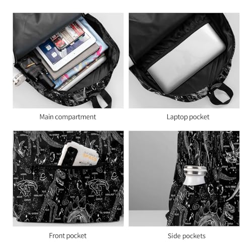 Dinosaur Backpack Bookbag Laptop Backpacks Multipurpose Daypack for Boys Girls School Men Women Travel Hiking - color: Dinosaur