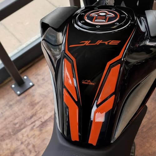 Resin Bike Motorcycle 3D Stickers Compatible with KTM Duke 390 2021-2023 Silver. Tank Protector Protection from Impact and Scratches. Resin Stickers - Made in Italy - color: Duke 390 250 200 125, size: Protezione Paraserbatoio