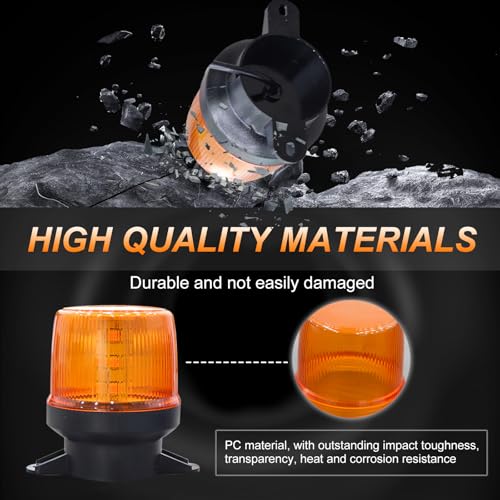 2PCS Amber Strobe Lights, 30-Led Emergency Safety Mini Strobe Beacon Lamp, Caution Flashing Warning Light For Cars, Trucks, Tow, Bus, Tractor, Trailer, ATV, RV, Vehicles