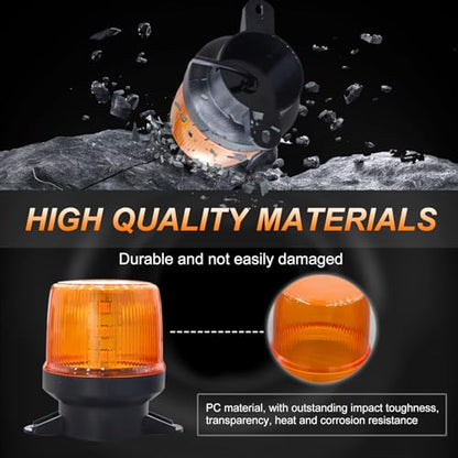 2PCS Amber Strobe Lights, 30-Led Emergency Safety Mini Strobe Beacon Lamp, Caution Flashing Warning Light For Cars, Trucks, Tow, Bus, Tractor, Trailer, ATV, RV, Vehicles