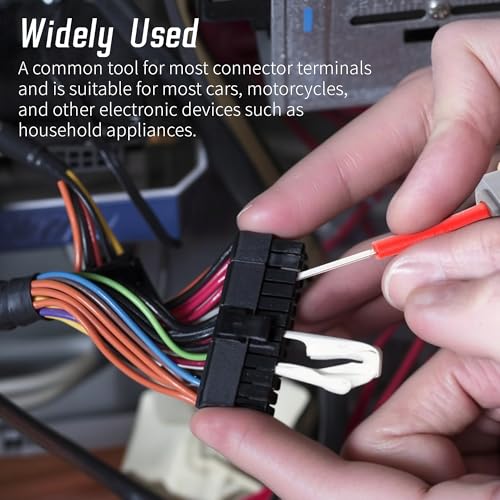 26PCS Universal Terminal Removal Tool Kit, Connector Pin Removal Tool for Replace Universal Automotive Vehicle Wire Harness Pin Connector Release - size: 26PCS