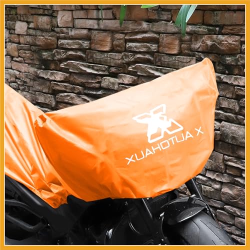 Motorcycle Cover Lightweight Half Cover Outdoor Waterproof Rain Dust Protector Orange M Size for Most Full Dress Touring Cruiser Replacement