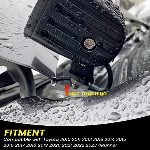 4Runner Ditch Hood Light Bracket for Mounting Auxiliary Off-Road LED Pod Light Hood Brackets Compatible with 2010-2022 Toyota 4Runner - size: For 4Runner 2010+
