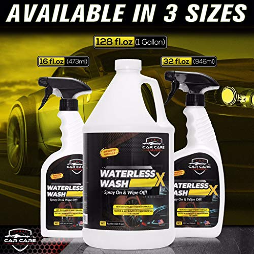 Waterless Wash X-Car Detailing, 128 oz Gallon | No Water Needed, Quick Detailer for Any Vehicle, Wash in Garage, at Work, or Anywhere, Spray On & Wipe Off - size: 1 Count (Pack of 1)