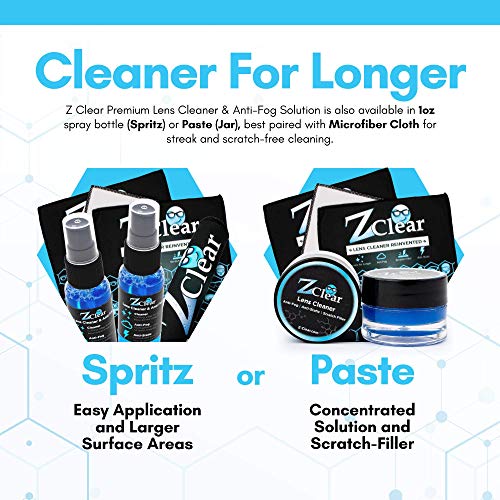 Z Clear 1 Ounce Anti Fog Spray for Eye & Sunglasses -Glass & Plastic Cleaner - Fog Free Cleaning Spray for Glasses, Eyewear, Goggles- Pack of 1-1oz spray & Microfiber Towel