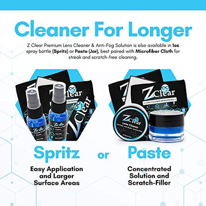 Z Clear 1 Ounce Anti Fog Spray for Eye & Sunglasses -Glass & Plastic Cleaner - Fog Free Cleaning Spray for Glasses, Eyewear, Goggles- Pack of 1-1oz spray & Microfiber Towel