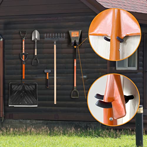 HUHOLE 16 Pack Screw in U Hooks Wall Organizers | Utility Hangers with 20 lb Capacity for Garden Tools, Mops, Brooms, Rakes, Hoses, Extension Cords and Home Items - style: U Hook 16PC
