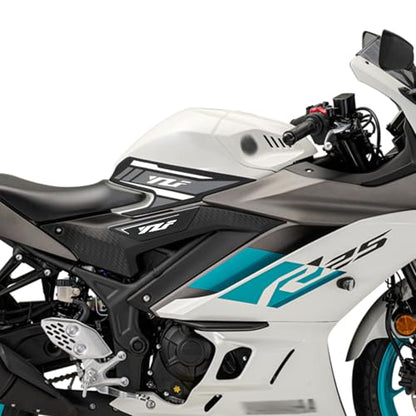 For YZF R25 R3 YZF R3 YZF R25 YZFR25 YZFR3 2025 motorcycle side tank pads tank pads knee pads protectors decals traction pads yzf r3 r25 2019-2025 motorcycle accessories (blue)