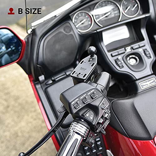 RAM Mounts Motorcycle Reservoir Cover Ball Base with Offset B Size 1" Ball, Brake/Clutch Mount Base RAM-B-346U