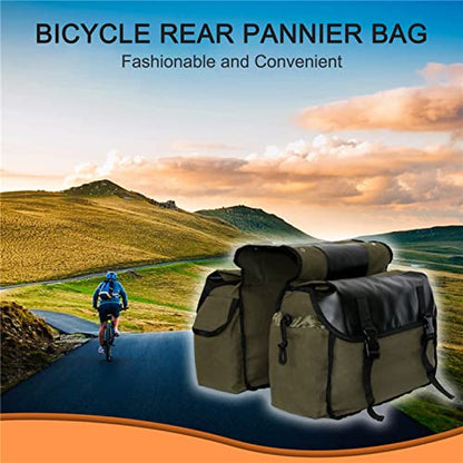 Shkalacar Motorcycle Saddle bags, Waterproof motorcycle saddlebags, Motorcycle Saddlebag Side Tool Bags Cycling Luggage Bag Riding Travel Canvas Waterproof Panniers Box Side Tools Bag Pouch - color: Khaki