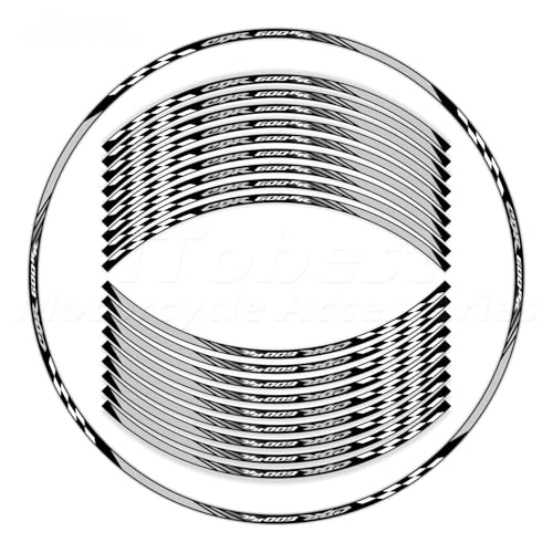CBR 17 inch Wheel Rim Stickers Decals Tape Compatible with CBR600RR 2003-2025 F5 Motorcycle Reflective Rim Tapes Sticker Stripe (Grey) - color: Grey