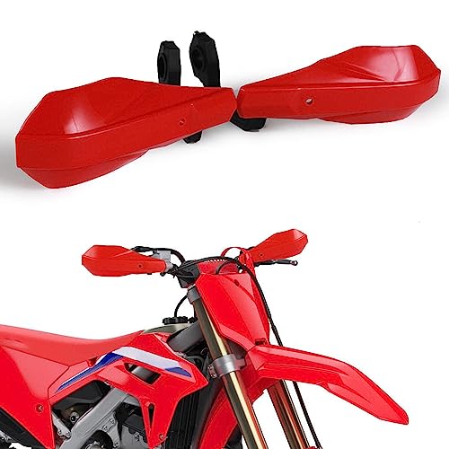 AnXin Motorcycle Handguards 7/8" and 1 1/8" Hand Guard Handlebar Protection Universal for CRF110 CRF50 CRF125 XR100 CRF 70 CRF80 CR 85 XR70 XR80 Dirt Pit Bike ATV Red - color: red