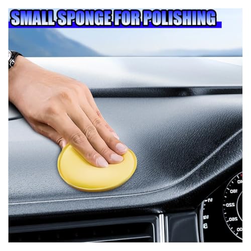 Car Wax Applicator Pads, 3.93 Inch Soft Buffing & Detailing Foam Pads, Round Sponge Fine Polishing Pad, Auto Cleaning Tool for Applying Waxes, Polishes & Dressings (12PCS) - size: 12PCS