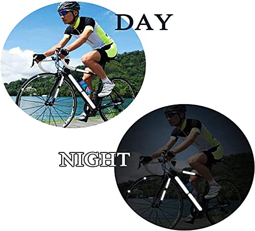 HUAXI 47 pcs Reflective Stickers for Helmet Bicycle, Bike reflectors, Reflective Stickers for Hard Surfaces Motorcycle, Helmets, Bicycles, Strollers, Wheelchairs (3 Pack, 6.7 x 4.1 Inches)