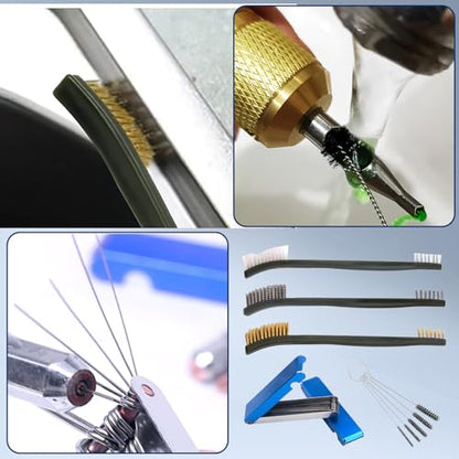 Carburetor Cleaning Kit, Torch Tip Cleaner Brush Set, Throttle Body Dirt Remove Cleaner for Chainsaw Gas Orifices Welding Motorcycle ATV Carburetor Jet Stove Nozzles Shower Heads - style: 26 Cleaning Wires & 5 Needles & 3 Brush