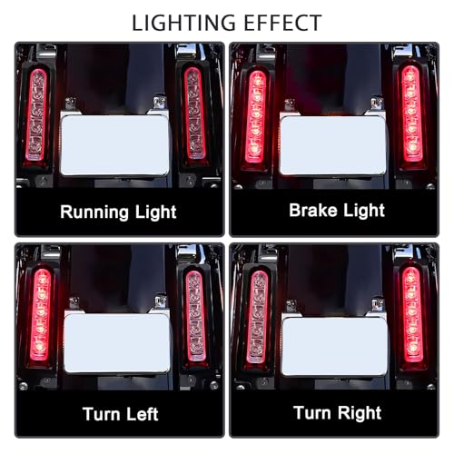 LED Filler Panel Lights Rear Fender Light Motorcycle Turn Signals Brake Tail Lights Fit for Harley Touring Electra Glide Ultra Limited Road King Road Glide 2014-2024(Black Housing Smoke Lens) - color: Black Housing Smoke Lens