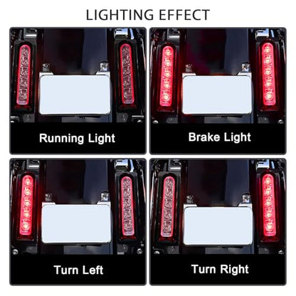 LED Filler Panel Lights Rear Fender Light Motorcycle Turn Signals Brake Tail Lights Fit for Harley Touring Electra Glide Ultra Limited Road King Road Glide 2014-2024(Black Housing Smoke Lens) - color: Black Housing Smoke Lens