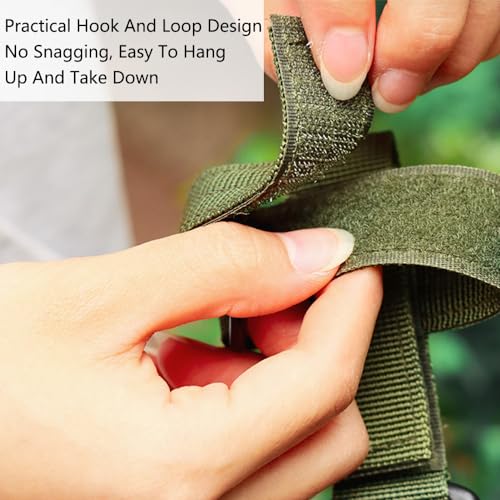 SagaSave Pack of 2 Tactical Gear Glove Holder Strap Heavy Duty Belt Keeper Clip Key Holder with 360° Rotating Buckle for Mountaineering, Hiking, Gardening, Work - color: Army Green