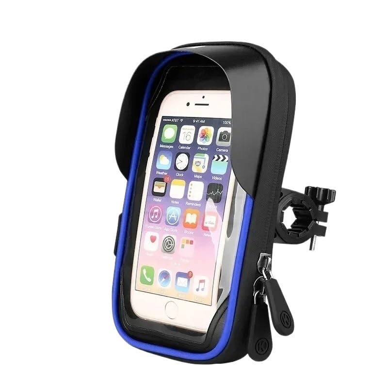 Bicycle Motorcycle GPS Navigation Holder Waterproof Multi-function Mobile Phone Bracket Card Pack Bike Motorcycle Accessories(Bicycle Blue)
