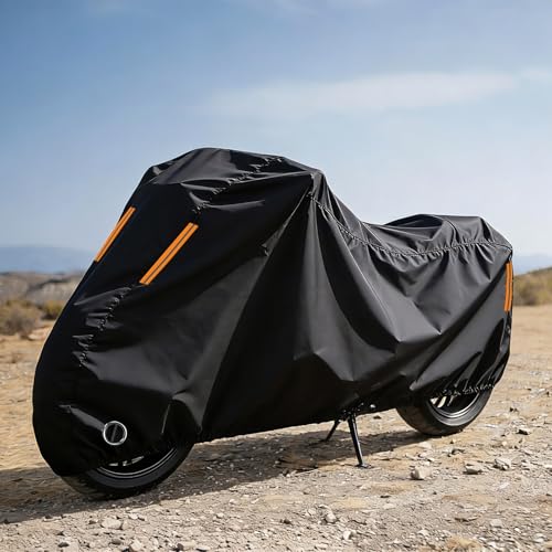 Motorcycle Cover Compatible with BucciMoto BR1-F4 Motard | Motorcycle Protection Cover Sun Protection Rain Wind Protection Snow with Lock-Holes - color: Black, size: for BR1-F4 Motard
