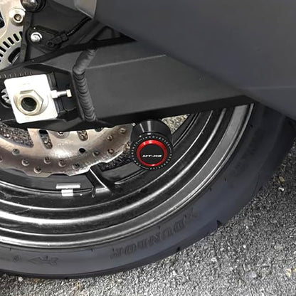 M6 Motorcycle Swingarm Spools Slider Compatible With YAMAHA MT03 2018 2019 2020 2021 2022 2023 2024 2025 | Swing Arm Stand Bobbins Screws MT-03 MT 03 Accessories (red) - color: red