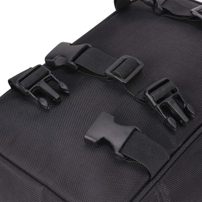 MansWill Bike Rack Bag, Bicycle Rear Seat Trunk Bag, Waterproof Bike Pannier Bag with Reflective Strip, Cycling Rear Rack Storage Bag for Mountain Road Bike – Black