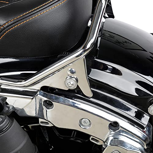 TCT-MOTORPARTS Passenger Detachable Backrest Sissy Bar Fit For Harley Touring Street Road King Glide Electra Glide 2009-2025 - color: Chrome