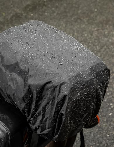 KEMIMOTO Motorcycle Travel Luggage Bags, Expandable Large Capacity Motorcycle Tail Bag, Waterproof Rear Rack Trunk, Motor Pannier Bag with Rain Cover and Straps 25L-30L - size: 25L-30L