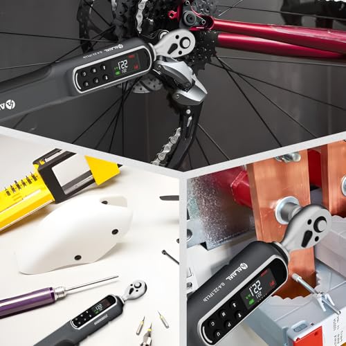 Digital Torque Wrench 1/4 Drive, 0.4-22.1 Ft.Lb/0.5-30 Nm Dual Direction Rachet Torque Wrench with Vibration, Buzzer and LED Alert, Electronic Torque Wrench for Bike Motorcycle Car Repair - size: 0.4-22.1 Ft.Lb/0.5-30 Nm-1/4"