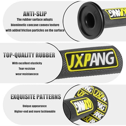 7/8" Motorctcle Handlebar Grips, Non Slip Dirt Bike Hand Handlebar Glue Left & 22mm Right & 24mm Universal for Motercross Most Pit Bike ATV UTVKLX KX EXC XC SX CRF CR YZ WR - color: Style-A-Yellow