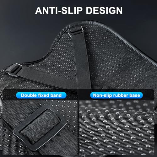 Turtle-Shaped Motorcycle Seat Cushion, Large 3D-Honeycomb Structure Pressure Relief & Breathable Motorcycle TPE Gel Seat Pad for Long Rides