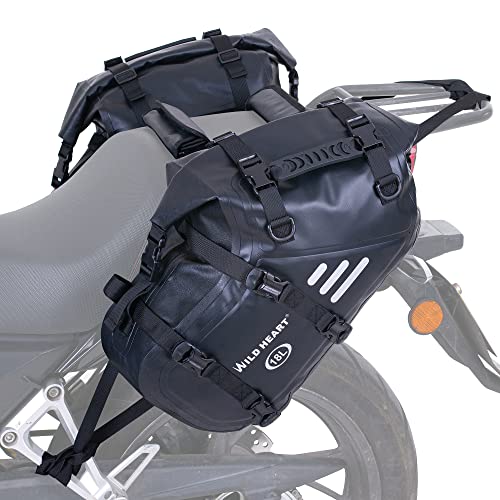 WILD HEART Motorcycle Side Saddlebags 36L (18L*2) Waterproof Pannier Bag Trunk Motorcycle Accessory - color: 36L Black, size: 36L