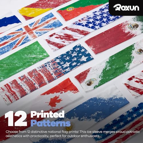 ROXUN Arm Sleeves, Cooling UV Sun Protection Sports Compression for Men/Women - color: 2 Pairs America Flag-2