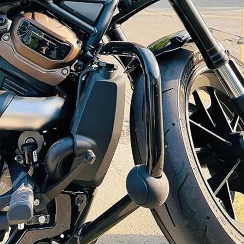 Motorcycle 1"-1.25" Engine Guard Rubber Ball Anti Fall Bumper Spherical Crash Bar Protector Bumper Universal Black for Indian for H-Arley for Honda for Kawasaki for Suzuki