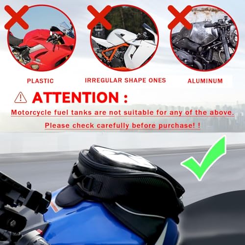 Motorcycle Tank Bag for BMW G310GS G310 GS G 310 GS, Strong Magnetic Waterproof Oxford Black Motorbike Quick Release Pannier Bag