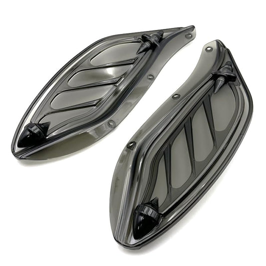 IZX fit for Harley Touring CVO Electra Street Glide Ultra Classic FLHX FLHTCSE Tri Glide Ultra Classic 96-13 Motorcycle Air Deflector Side Wing Windshield Fairing (Smoked) - color: Smoked