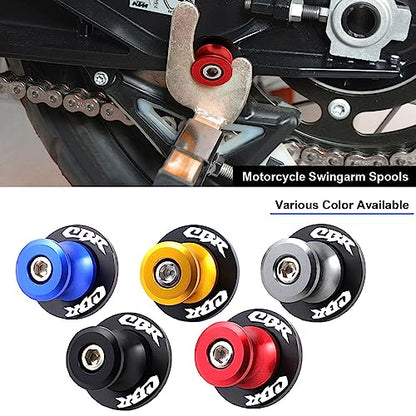 2pcs M8*1.5 Motorcycle Swing Arm Sliders Spools For H-onda CBR150 CBR100f CBR1000rr CBR1100xx CBR125 CBR250 CBR400rr CBR400f CBR450sr CBR600rr CBR600f CBR900rr CBR954rr (Red) - color: Spool - Red