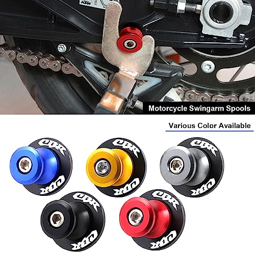 2pcs M8*1.5 Motorcycle Swing Arm Sliders Spools For H-onda CBR150 CBR100f CBR1000rr CBR1100xx CBR125 CBR250 CBR400rr CBR400f CBR450sr CBR600rr CBR600f CBR900rr CBR954rr (Red) - color: Spool - Red