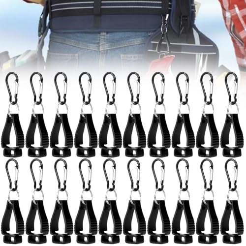 CYEAH 20 PCS Black Glove Holder Clips, Glove Clips for Work Glove Holders,Gloves Holder Clip Work Safety Clip Gloves Keeper for Worker Construction