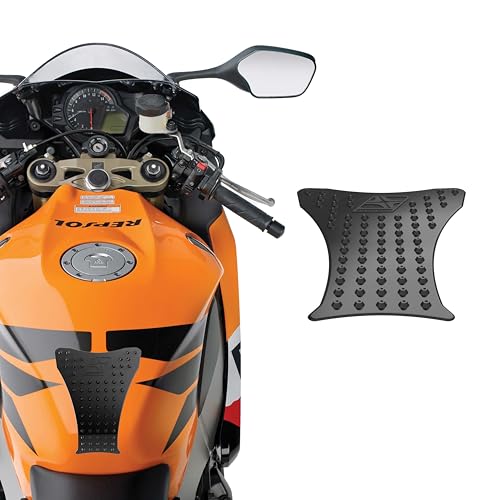 STOMPGRIP | Motorcycle Center Tank Pad Protector | Universal Fit | Old School | Volcano Black - color: Black