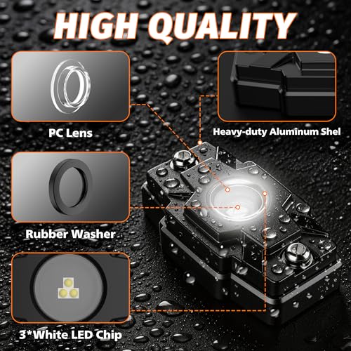 LED Rock Lights Trail Rig Lamp Rocklights 6500K Pure White LED Neon Underglow Lights IP68 Waterproof 9-24V for Off Road Truck Golf Carts ATV UTV SUV SXS RV Motorcycle Boat (4 Pods) - color: 4 Pods