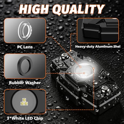 LED Rock Lights Trail Rig Lamp Rocklights 6500K Pure White LED Neon Underglow Lights IP68 Waterproof 9-24V for Off Road Truck Golf Carts ATV UTV SUV SXS RV Motorcycle Boat (4 Pods) - color: 4 Pods