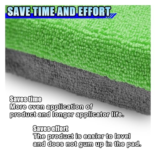 12PCS Ceramic Coating Applicator Sponge, 4.13'' x 1.84'' Microfiber Car Detailing Applicator Pads, Rectangular Car Foam Cleaning Pad, Auto Polishing Pad for Wax, Paint, Sealant (Green) - color: Green
