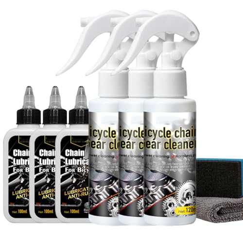 Deep-Cleaning & Rust-Resistant Bicycle Chain Cleaner, Motorcycle Chain Cleaning Kit, Bike Chains Lube And Cleaner, Bike Chains Cleaning Kit for Mountain/MTB, Ebike, Trail (3pcs) - color: 3pcs