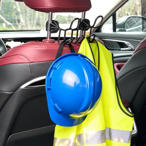 Five Hook Hard Hat Holder for Truck Seat Heavy Duty Metal Hard Hat Accessories Holder for Truck SUV Car Seat to Keep Helmet Safety (Five Hook, 1) - style: Five Hook