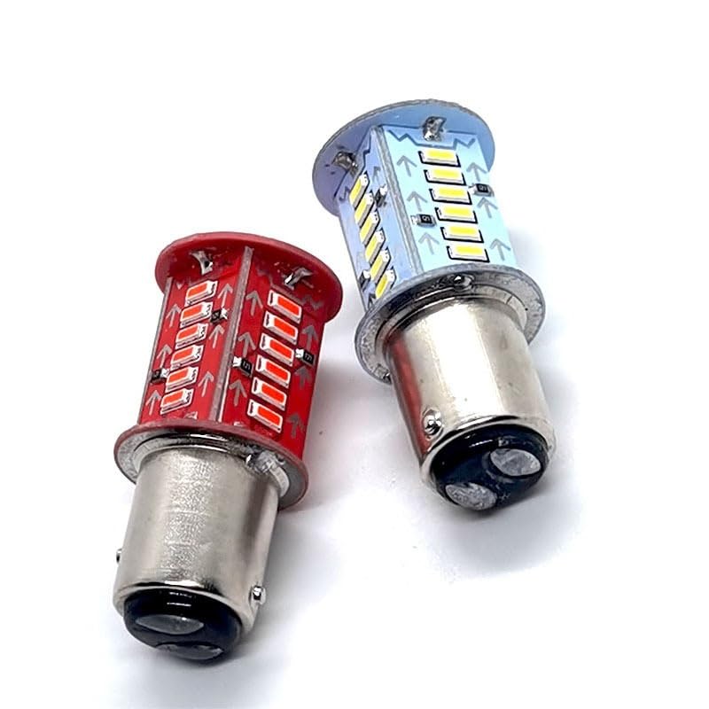 100Pcs 1156 BA15S P21W 1157 BAY15D P21/5W Led Bulb Car Tail Bulb Brake Lights Reverse Lamp Turn Signal Lamp Brake Motorcycle 12V (Color : BAY15D 1157, Size : 28000mAh)