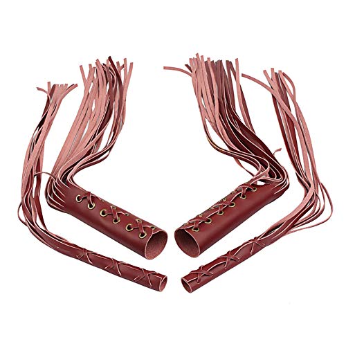 Motorcycle Tassels, Qiilu Universal Hand Grips Tassel Fringe Wrap Cover Motorcycle Brake Clutch Lever Streamer 7/8in 1in Fit for (Claret-red) - color: claret-red